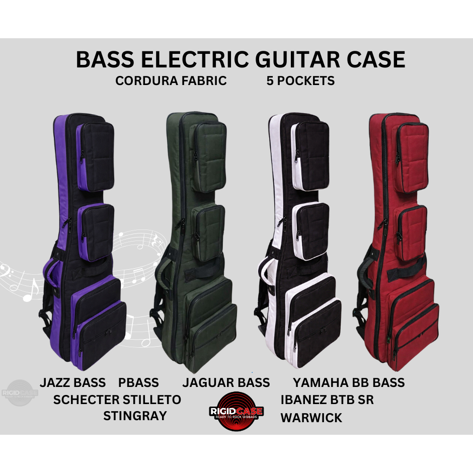 BASS GUITAR CASE BAG GIGBAG FOR STANDARD SHAPED BASS FULLY PADDED 5 ...