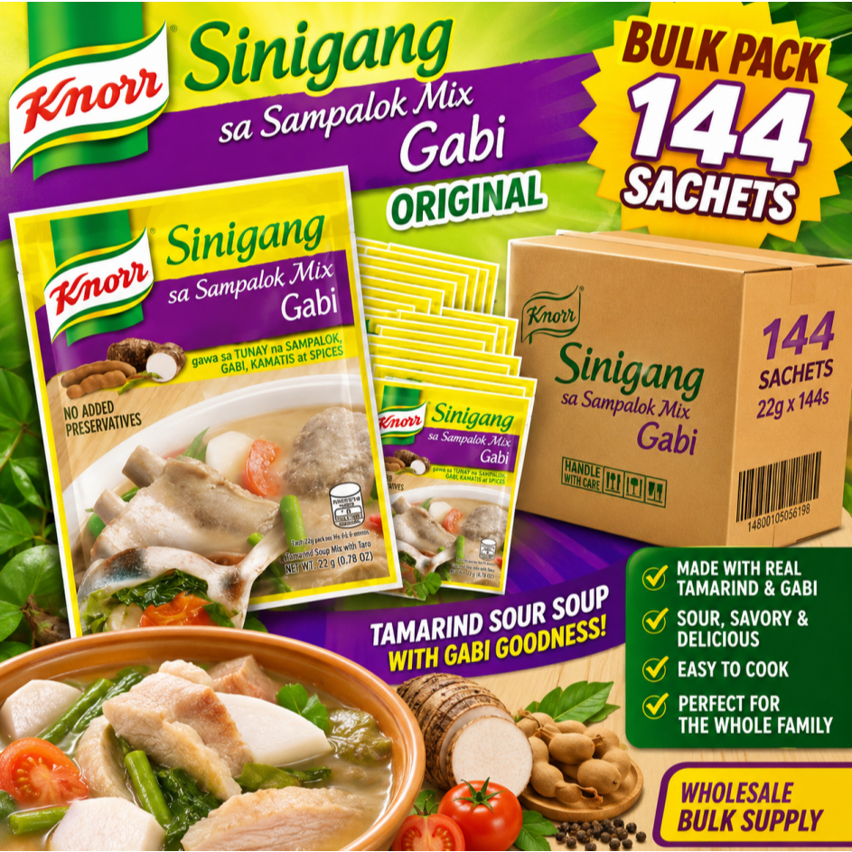 Knorr Sinigang Mix Original Gabi 22g x 144pcs Wholesale Bulk Tamarind ...
