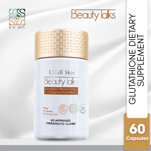 FDA APPROVED] LUXE SKIN BEAUTY TALKS GLUTATHIONE CAPSULE | 60 Capsules |  Shopee Philippines
