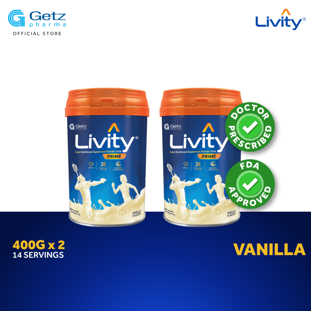 LIVITY PRIME Adult Milk - Nutritional Supplement Powder Drink Vanilla ...