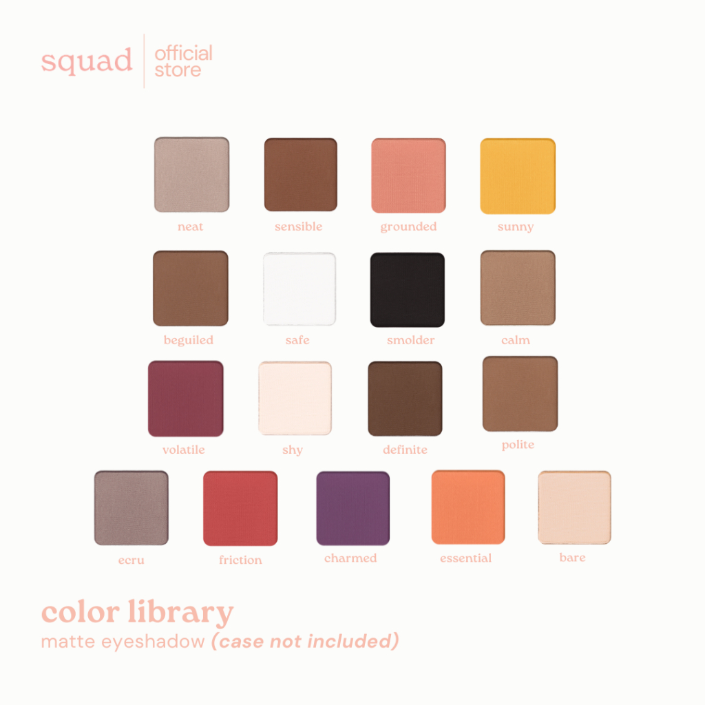 squad cosmetics color library eyeshadow - matte | Shopee Philippines