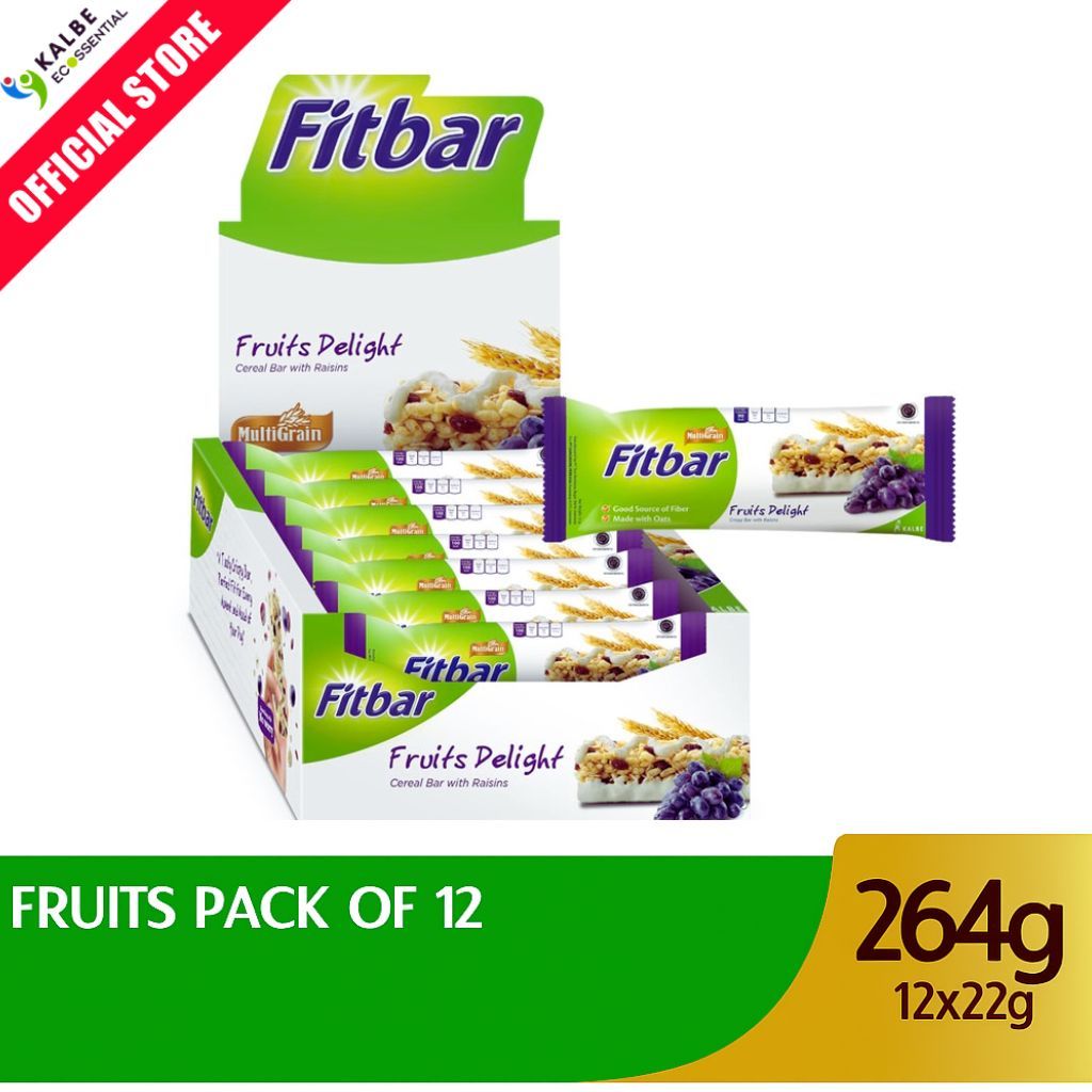 Fitbar Cereal Bar Fruits Regular Pack (12 x 22g) | Shopee Philippines