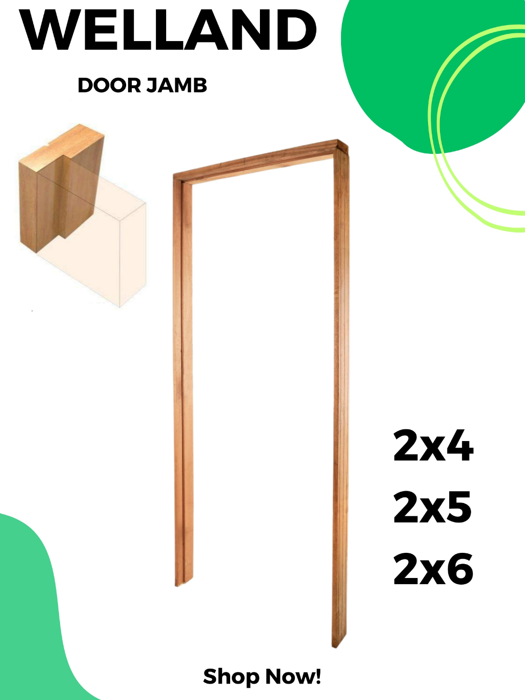 Solid Wood Door Jamb/Hamba - Sanded Finished (Kiln Dried) | Shopee ...