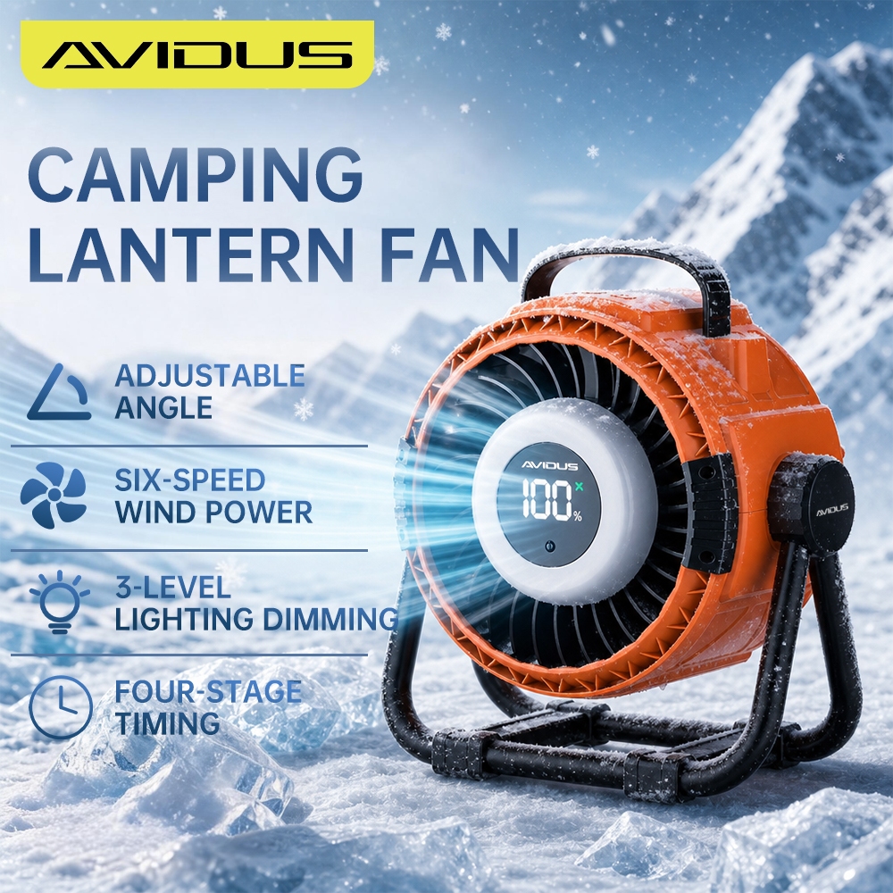 AVIDUS FT01 20000mAh Rechargeable Camping Fan 6 Speed Wind Remote 90 ...