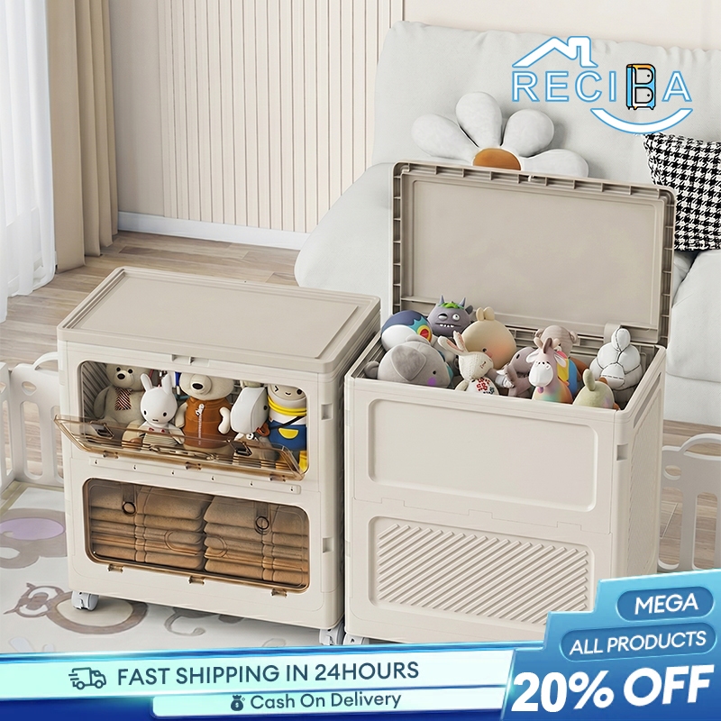 RECIBA 160L Large Capacity Toy Storage Box Foldable Organizer Container ...