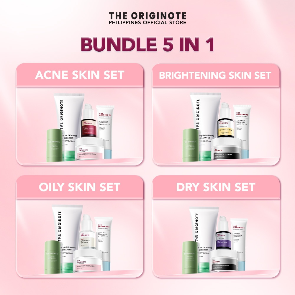 [TOP PICKS!] The Originote 5in1 Skincare Set Acne Brightening Glowing ...
