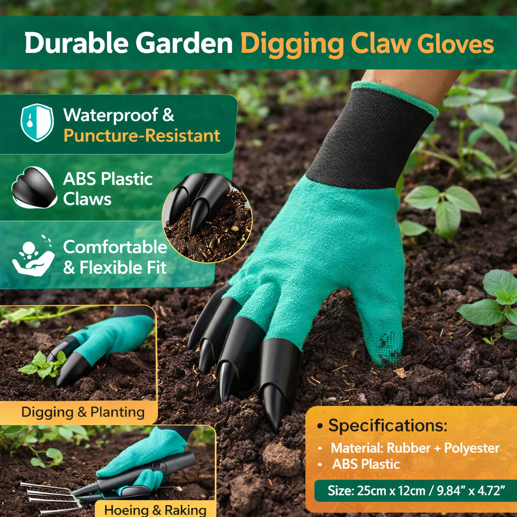 Durable Garden Digging Claw Gloves Waterproof Planting for Gardening and  Weeding Tools | Shopee Philippines