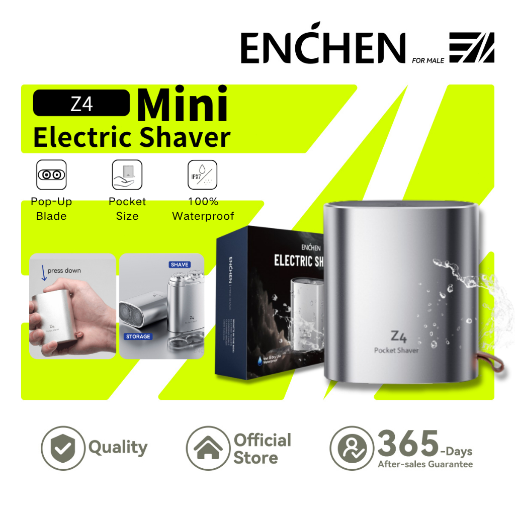 ENCHEN Z4 Mini Electric Shaver With Hidden Pop-up Cutter Blade Head ...