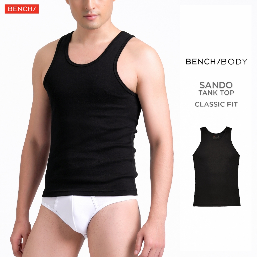 BUT0003 - BENCH/ Sando Tank Top (Classic Fit) - Black | Shopee Philippines