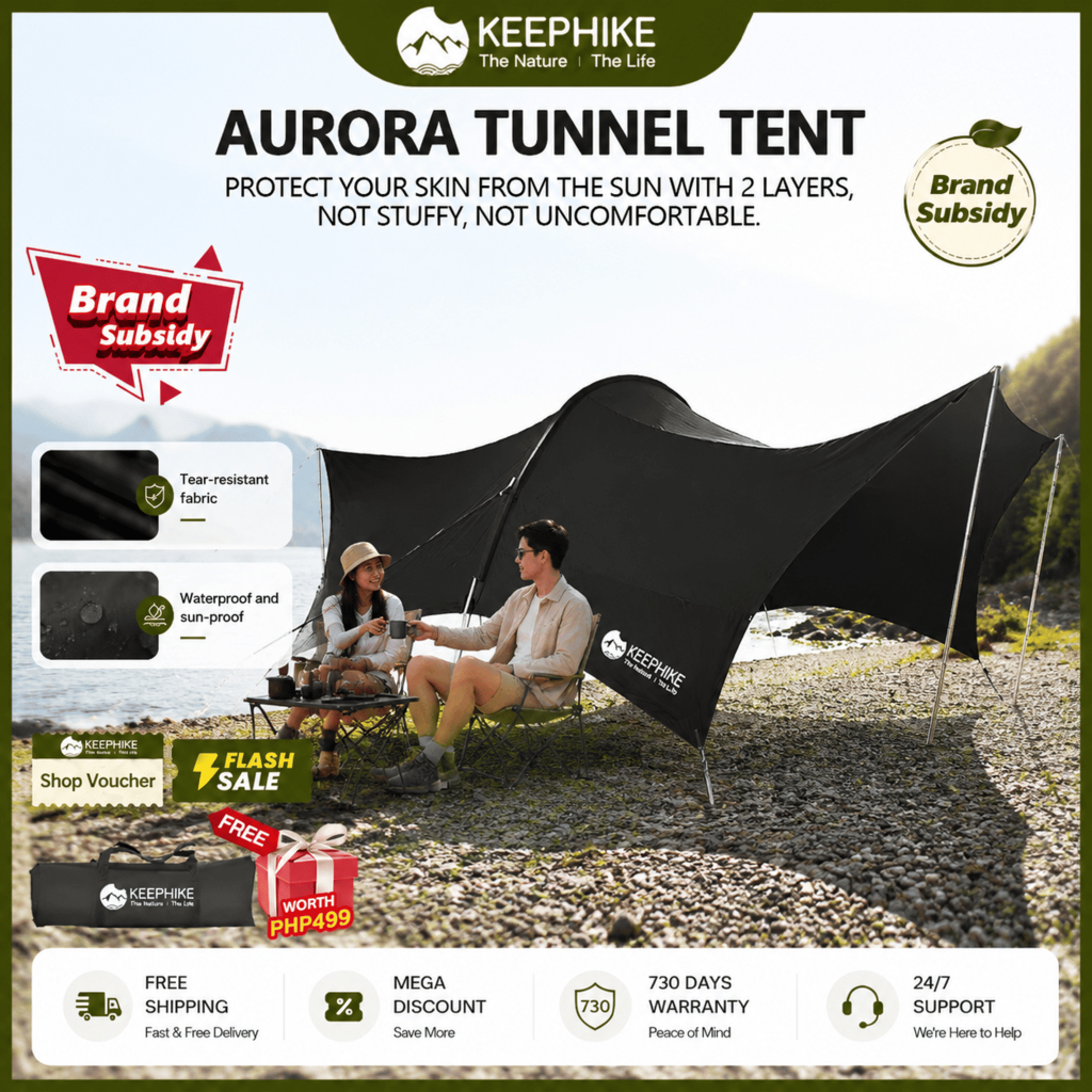 KEEPHIKE canopy tent outdoor large overnight camping picnic equipment ...