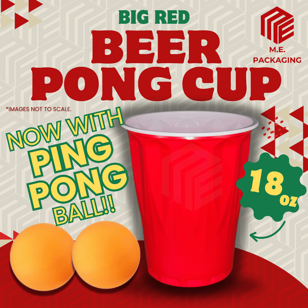 Beer Pong Cups 18oz with Ping Pong Balls | ME Packaging | Shopee ...