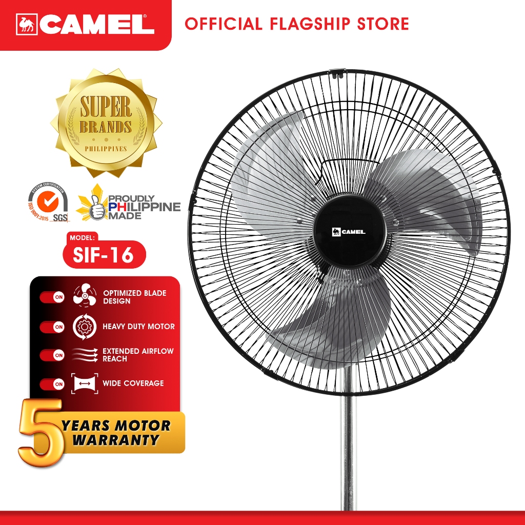 Camel SIF-16 3x Speed Motor Industrial Stand Fan 16