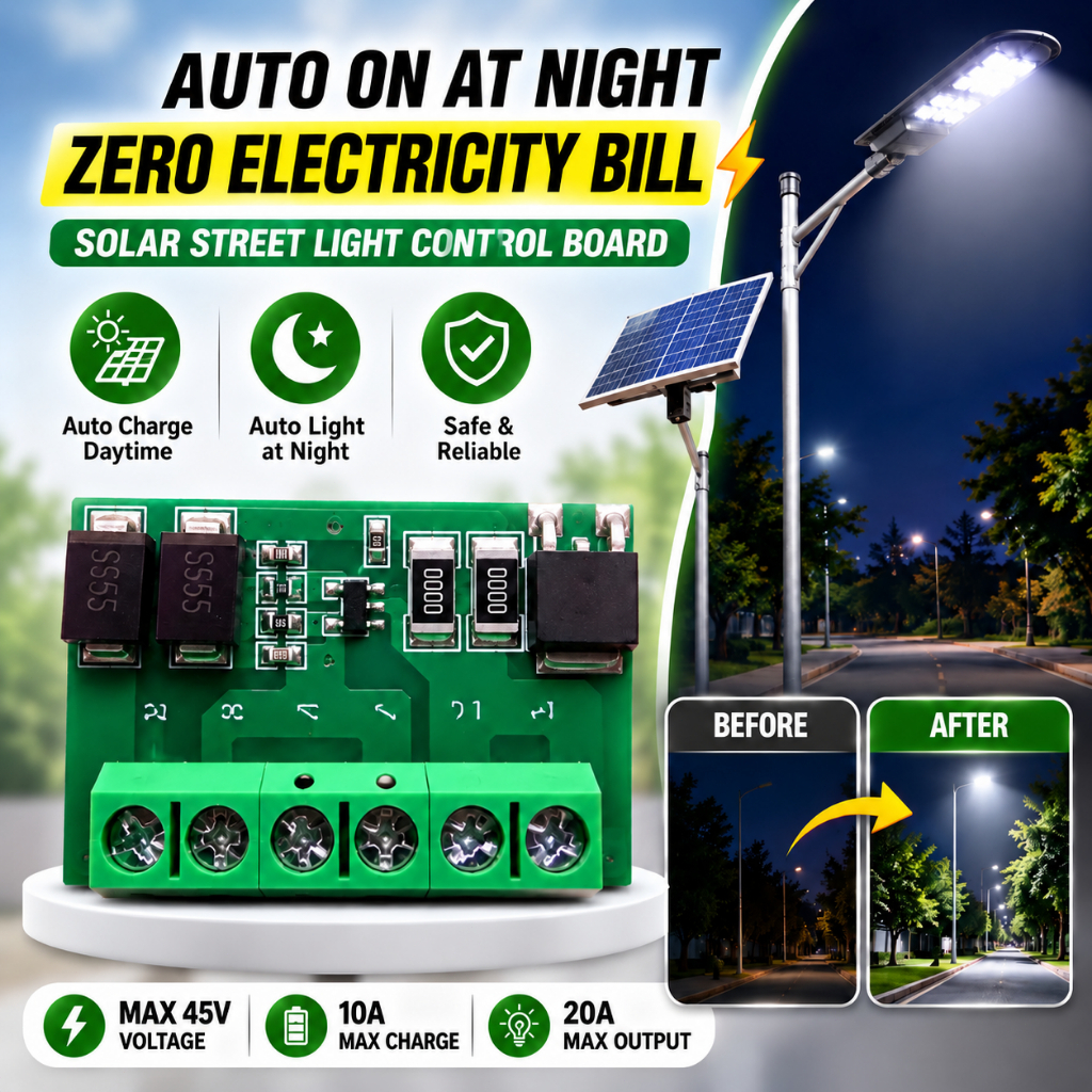 PCBfun Solar Street Light Control Board Automatic LED Solar Charge ...