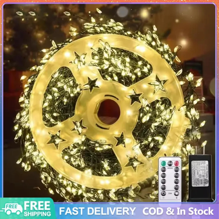 Extra Long 600-3000 LED Firecracker String Lights Christmas Tree ...