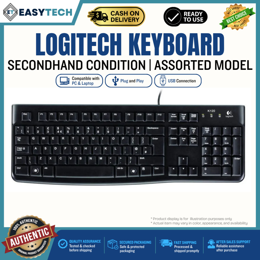 EASYTECH | USED Logitech USB Keyboard Wired (Secondhand) Assorted Model ...