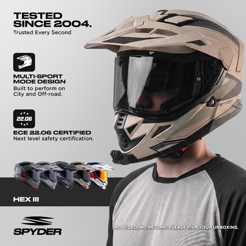 NEW RELEASE | SPYDER HEX III GD SUMMIT S1 Dual Sport Dual Visor ...