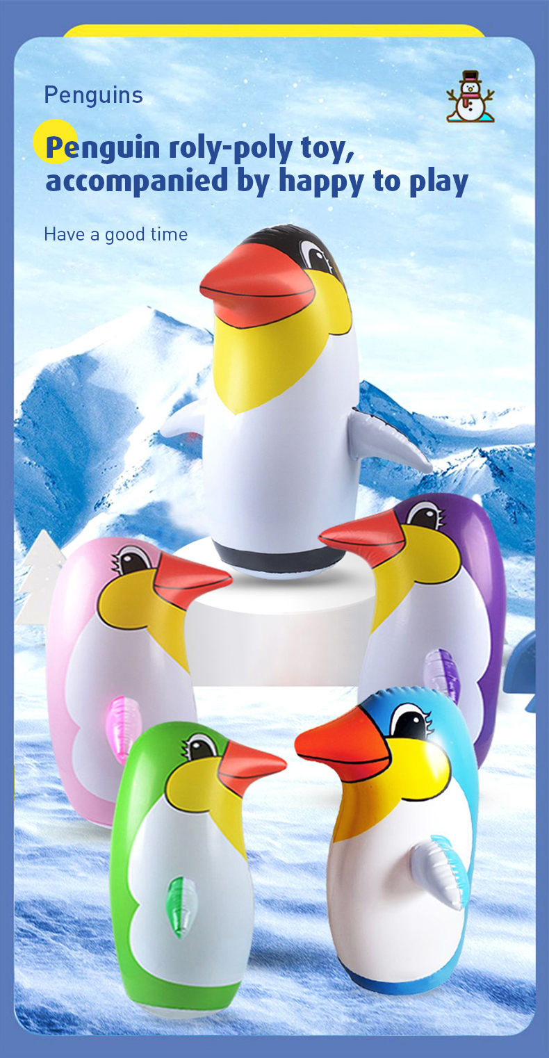 Baby Pro Children's Inflatable Rocking Penguin Balloon Toy | Shopee ...
