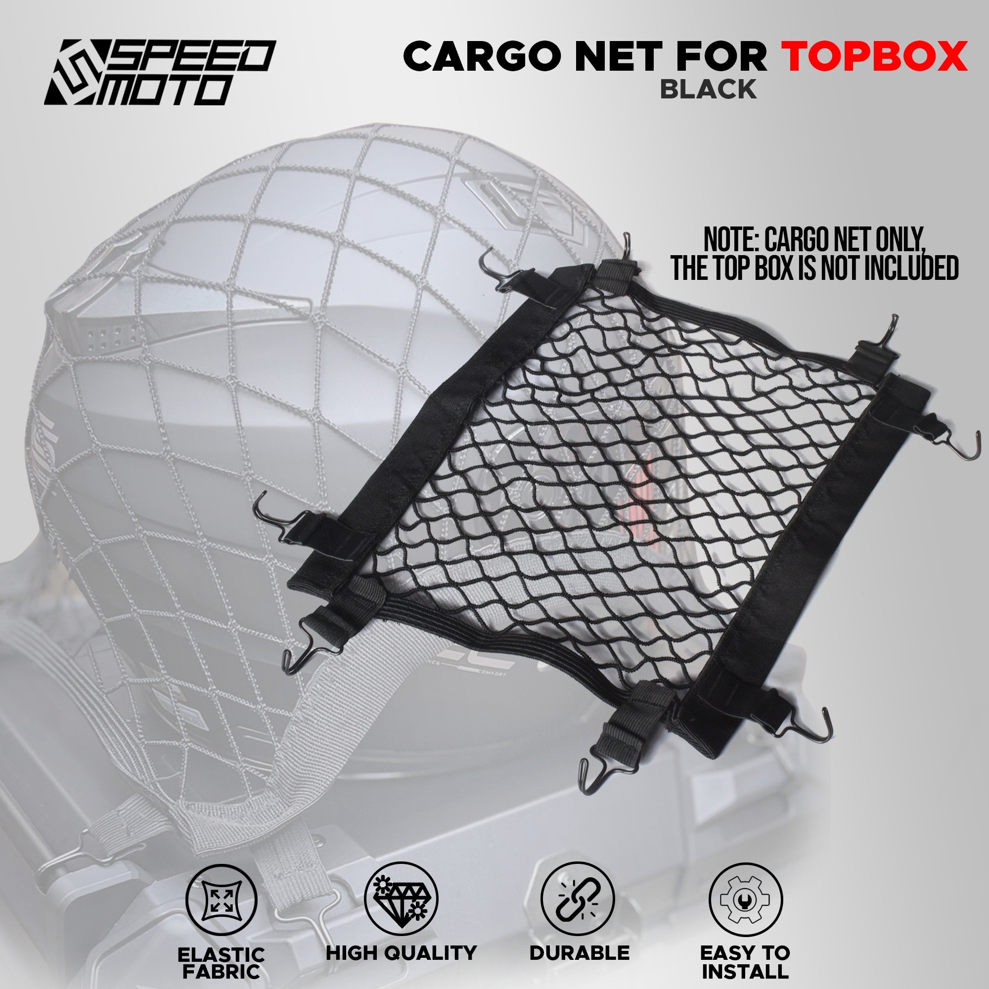GARTERIZED TOP BOX CARGO NET WITH HOOK UNIVERSAL FOR MOTORCYCLE TOP BOX LUGGAGE MKT 9121 SPEEDMOTO Shopee Philippines