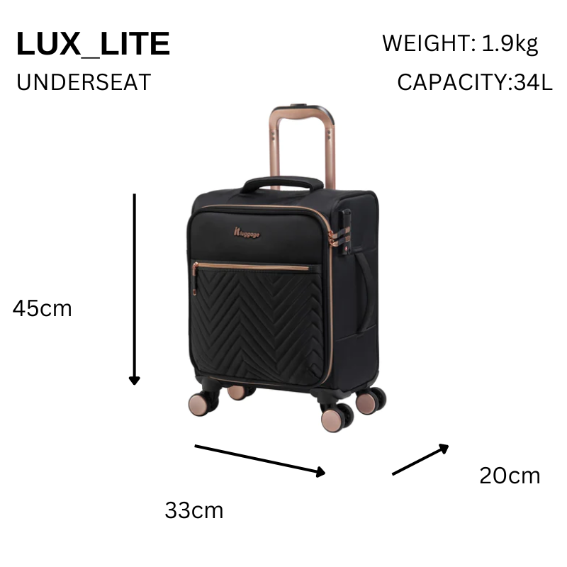 It luggage luxlite black and rose gold online