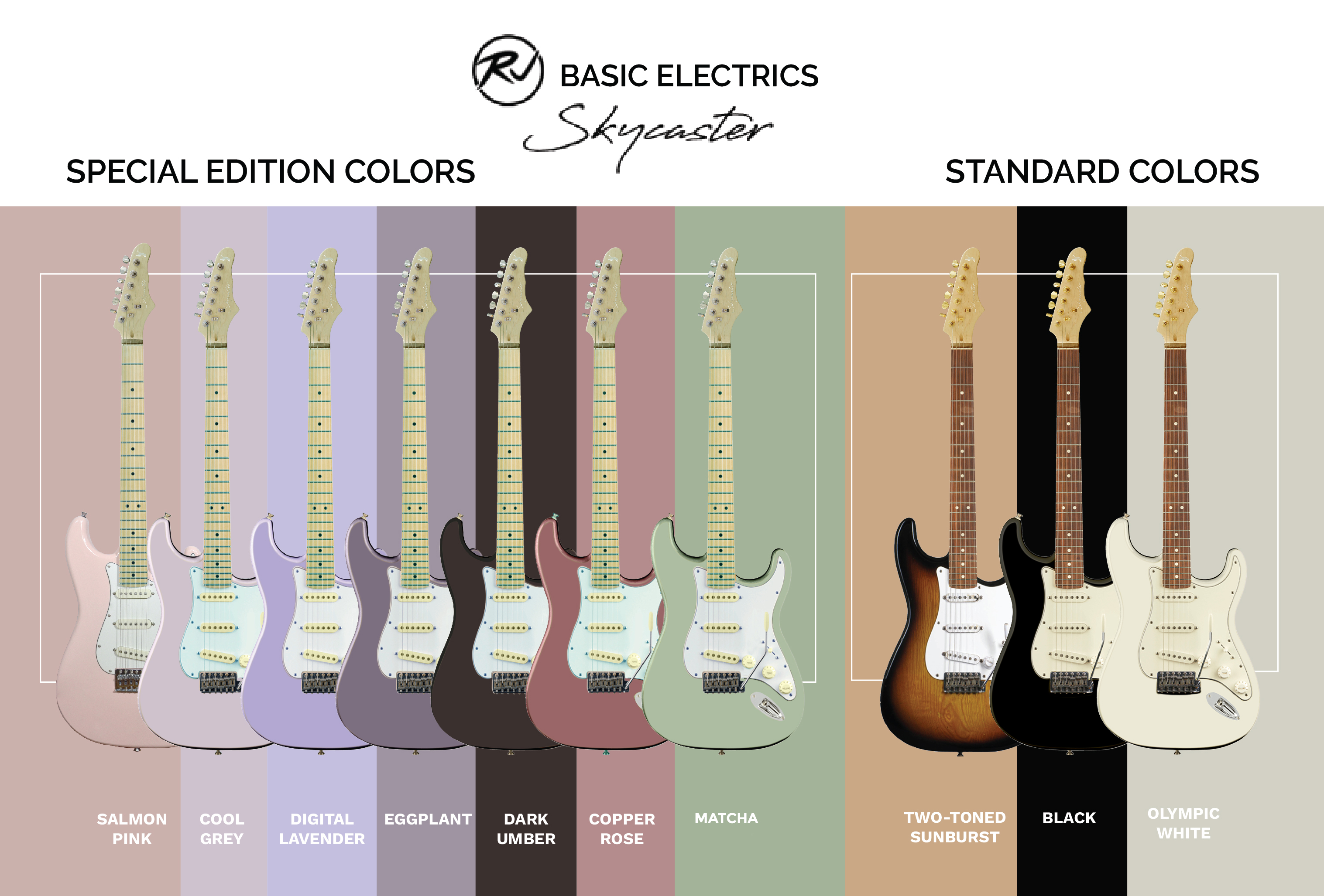 RJ Basic Electrics Skycaster Electric Guitar Special Edition with Bag, Cable, Strap