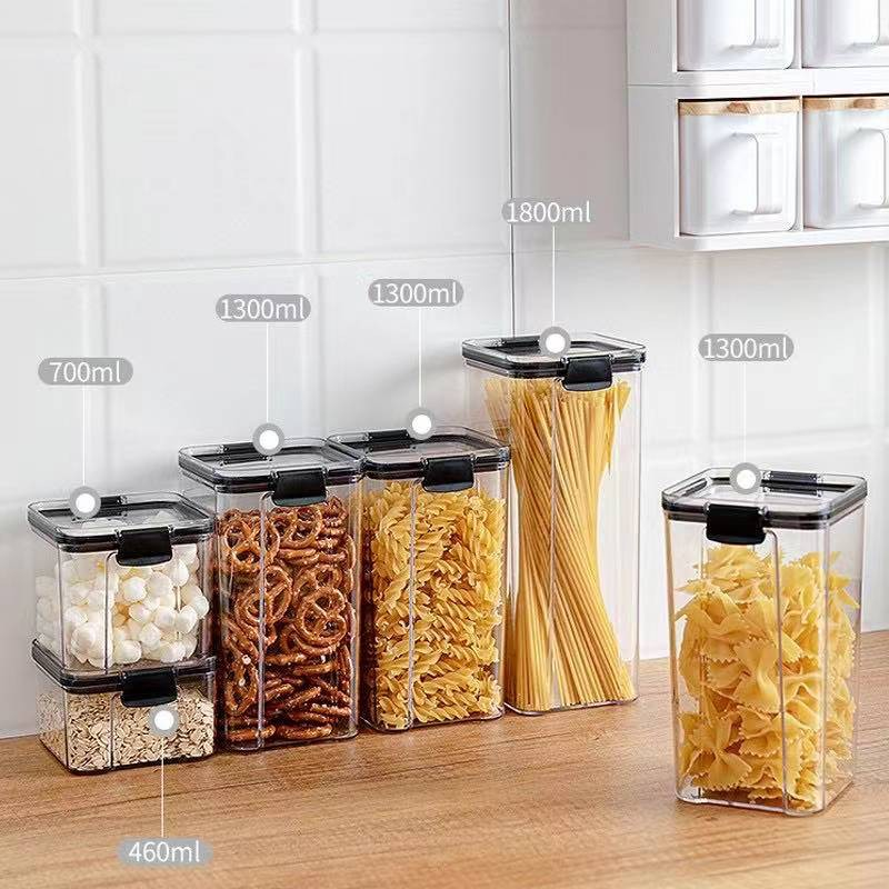 460/700/1300/1800 ML Kitchen Seal Storage Tank Square Food Preservation ...