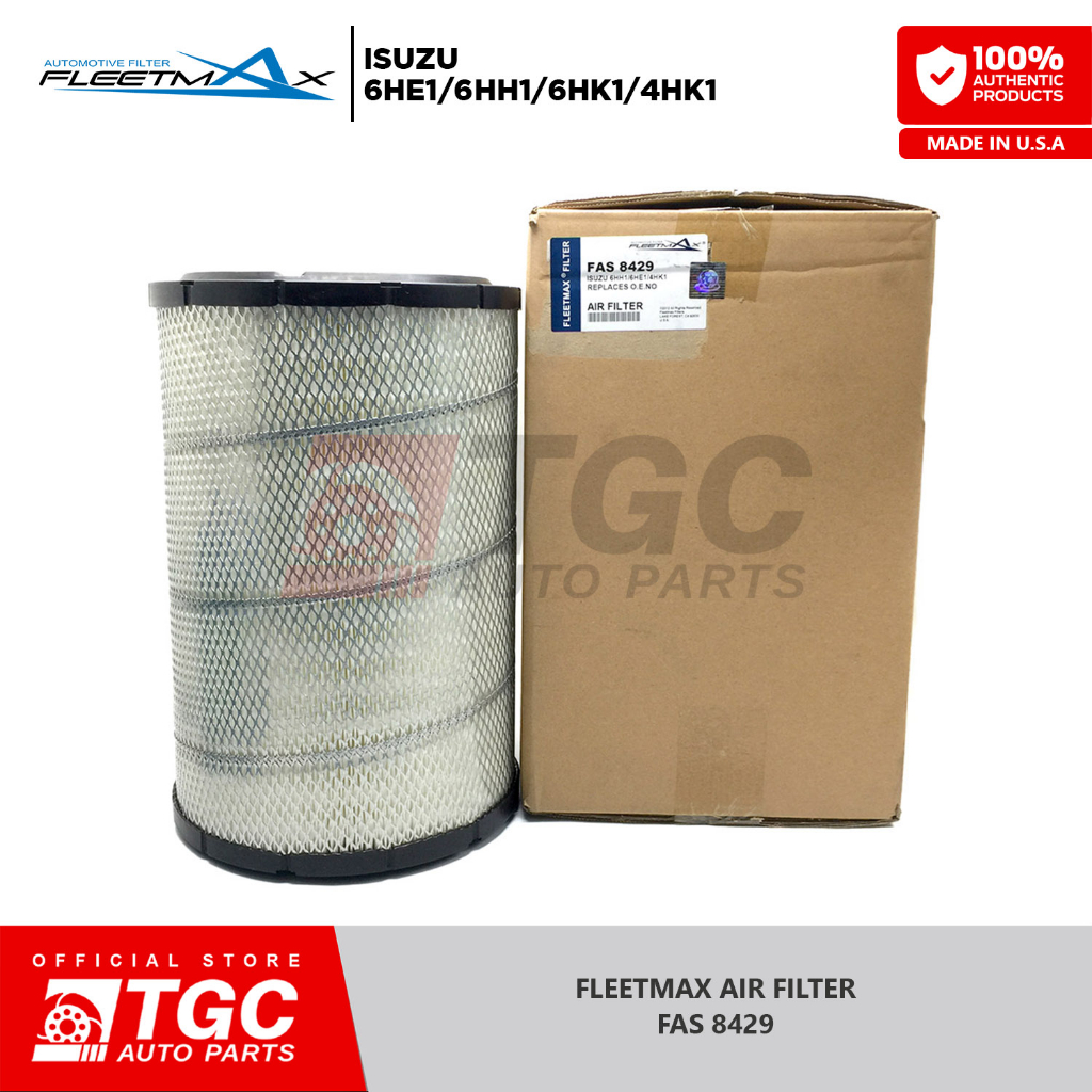 Fleetmax Air Filter / Air Cleaner ISUZU 6HE1/6HH1/6HK1/4HK1 FAS8429 1PC ...