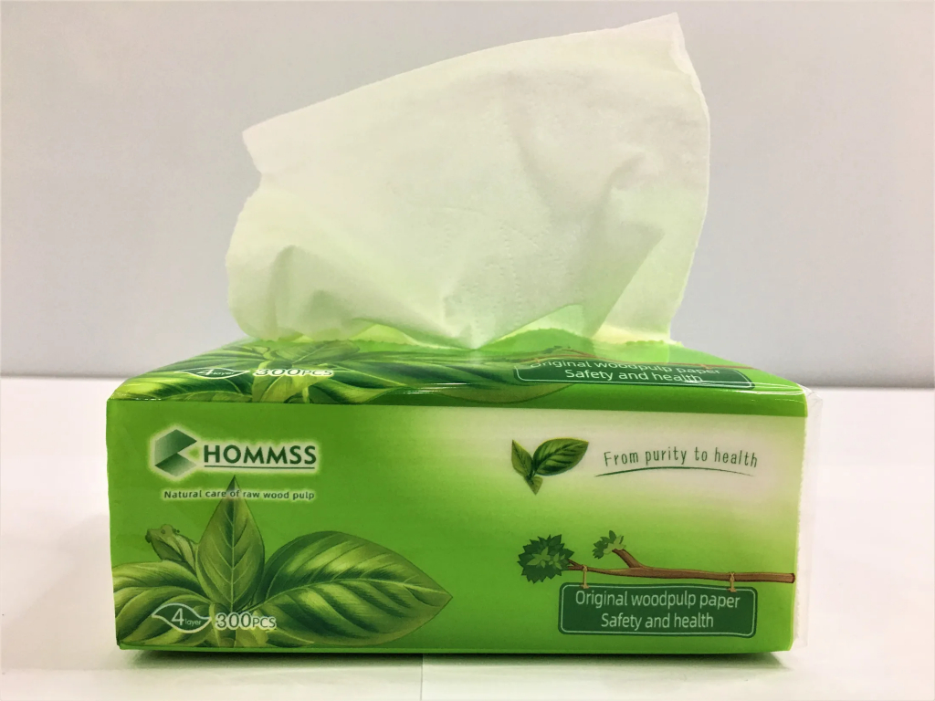 HomeCare HOMMSS Facial Tissue 4 Ply 360 sheets 1PACK/8PCS | Shopee ...