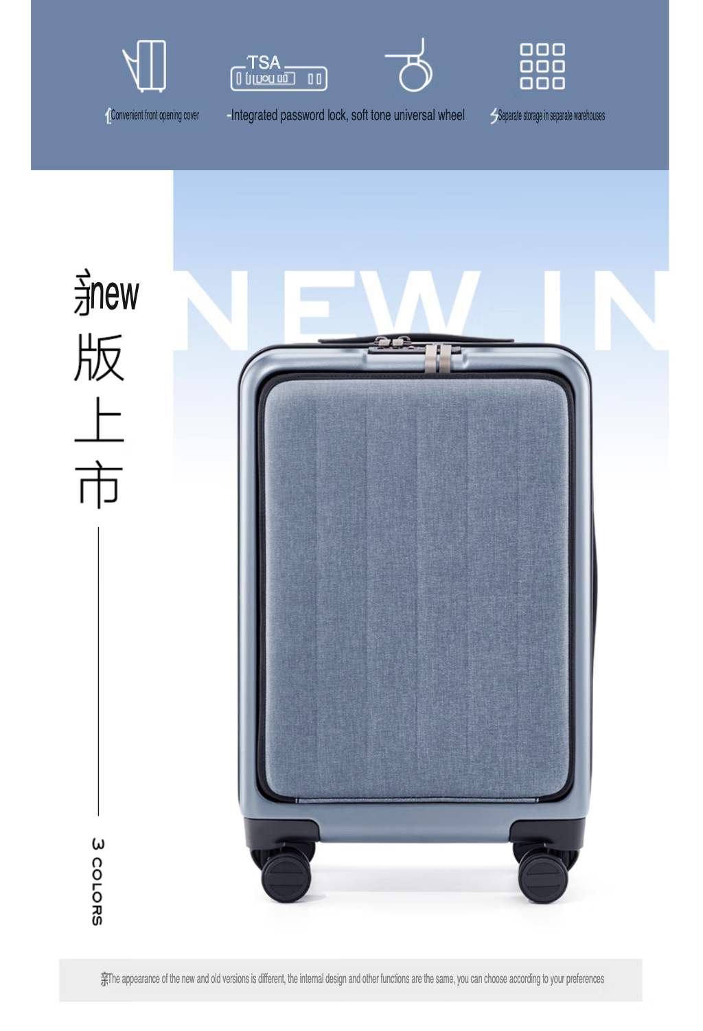 Xiaomi Ninetygo 90FUN Lightweight Business Suitcase Anti-Theft 15.6 ...