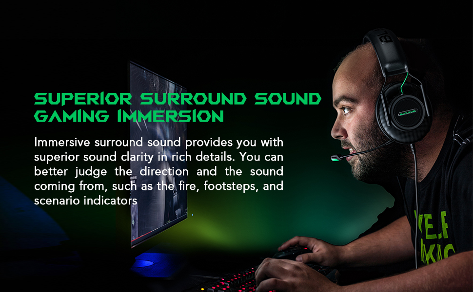 Gvyugke 2,4 GHz Wireless Gaming Headset voor PC, PS5, Mac, Switch, Bluetooth draadloze hoofdtelefoon met afneembare microfoon met ruisonderdrukking, 3,5 mm kabelmodus voor de Xbox-serie