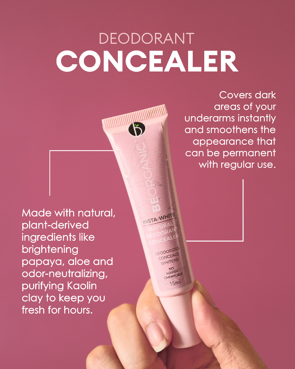 Be Organic Natural Deodorant Underarm Concealer 15ml Shopee Philippines