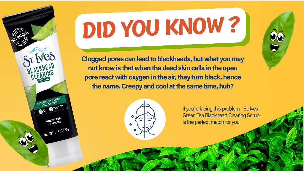 ST. IVES Blackhead Clearing Green Tea Face Scrub Made with 100 Natural