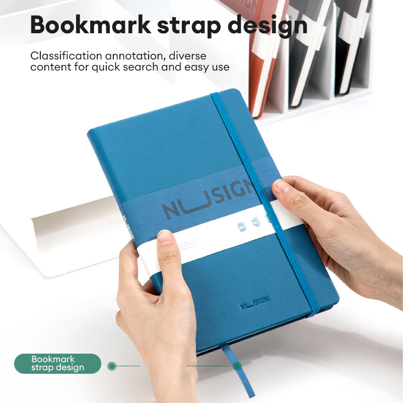 Nusign by Deli A5 Notebook 96 Sheets Business Leather Notebook Meeting ...