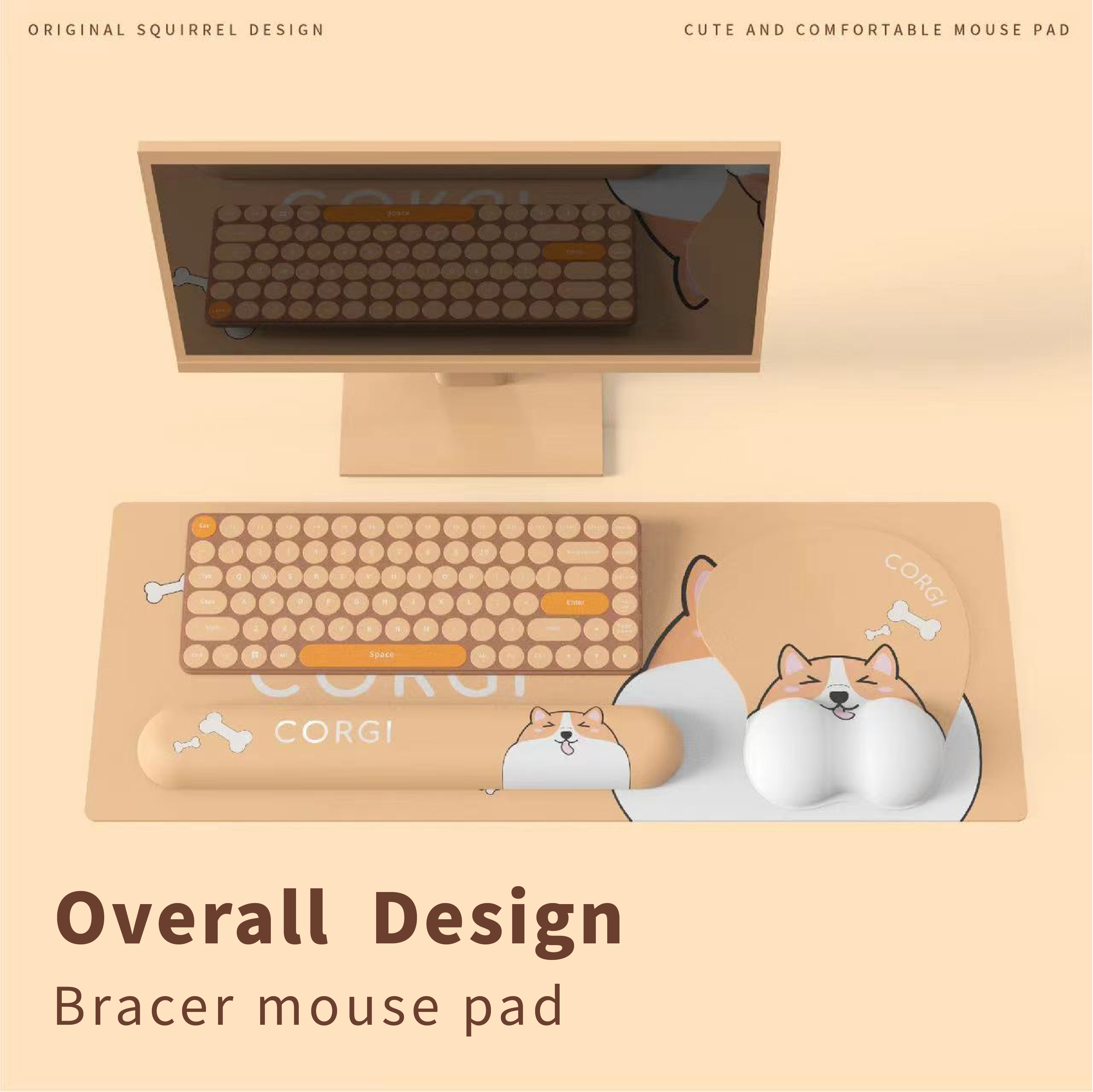 FANTASY Mouse Pad Wrist Support and Keyboard Wrist Rest Pad Set Non ...