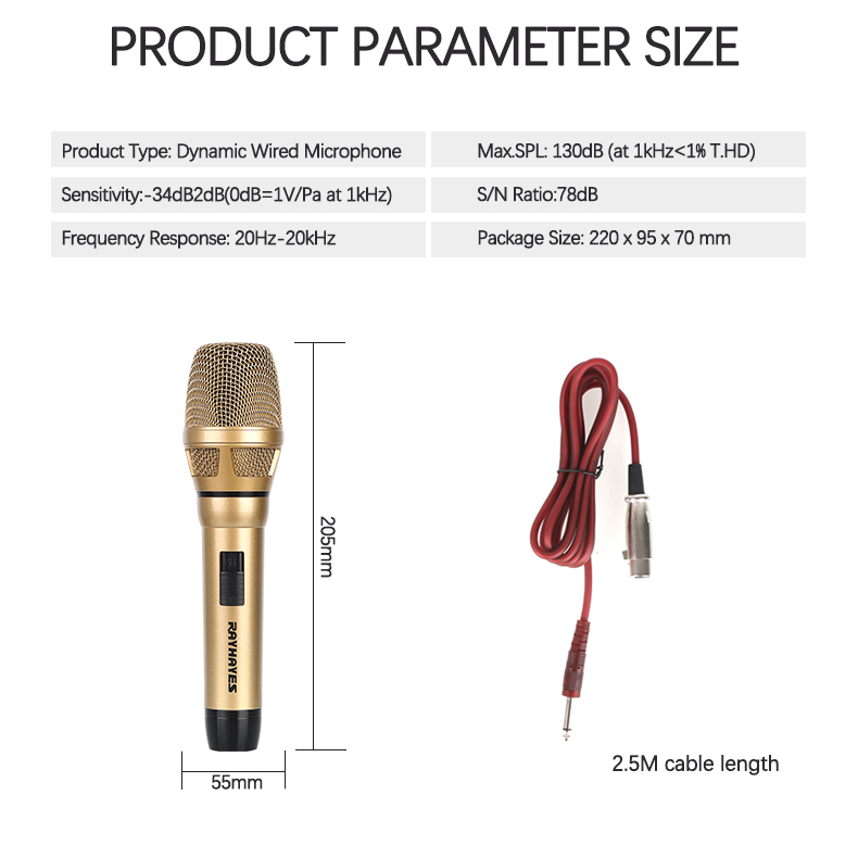 Rayhayes Hyper Cardioid Mic Dynamic Microphone for Videoke | Shopee ...