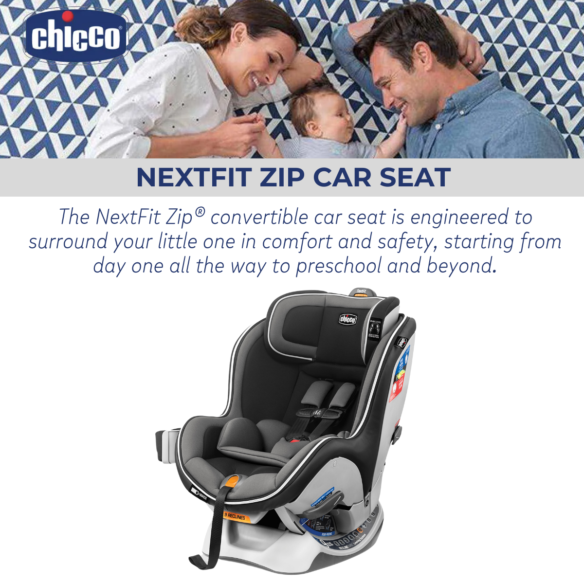 Chicco Next Fit Zip Convertible Carseat Carbon Suitable For