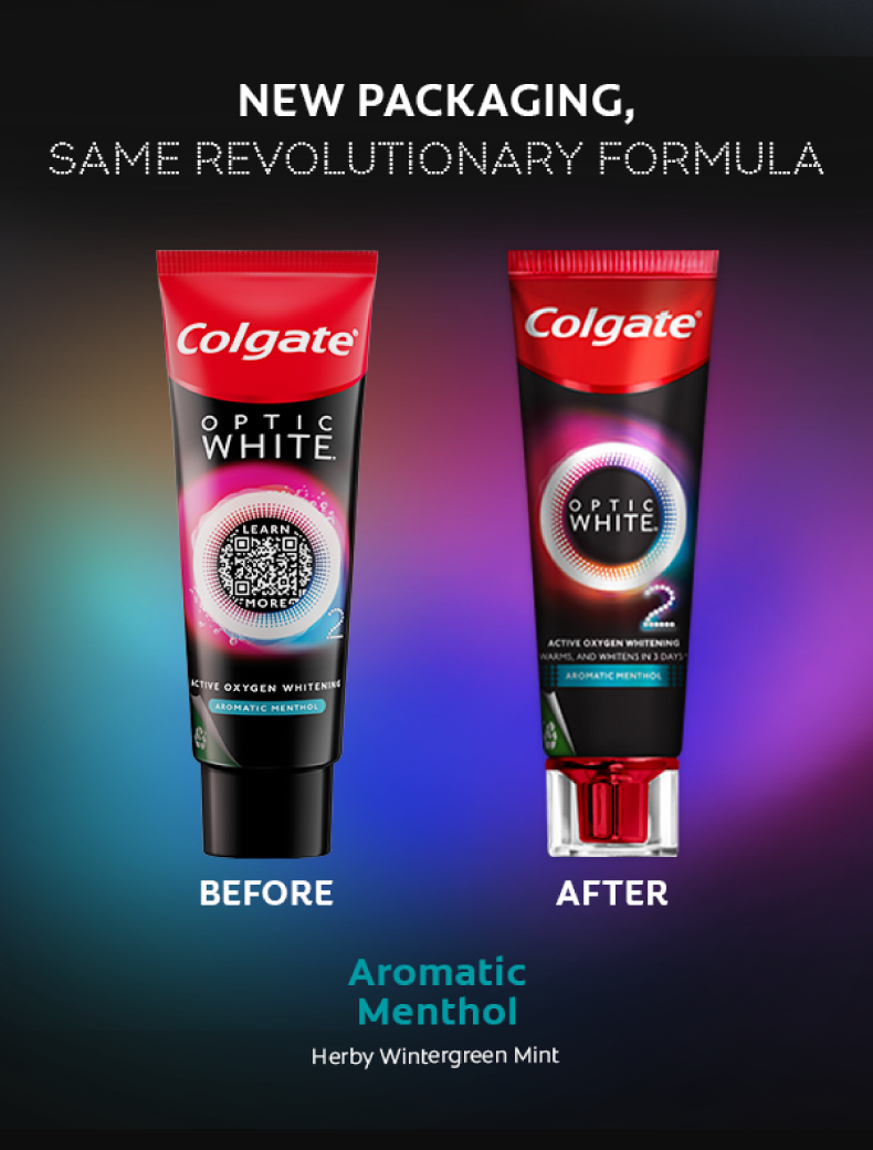 Colgate Optic White O2 Aromatic Menthol Whitening Toothpaste 85g ...