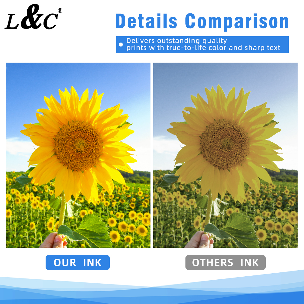 L&C Refill GT51 GT52 Ink Set Dye Ink For HP Inkjet Printer GT5810 5820 ...
