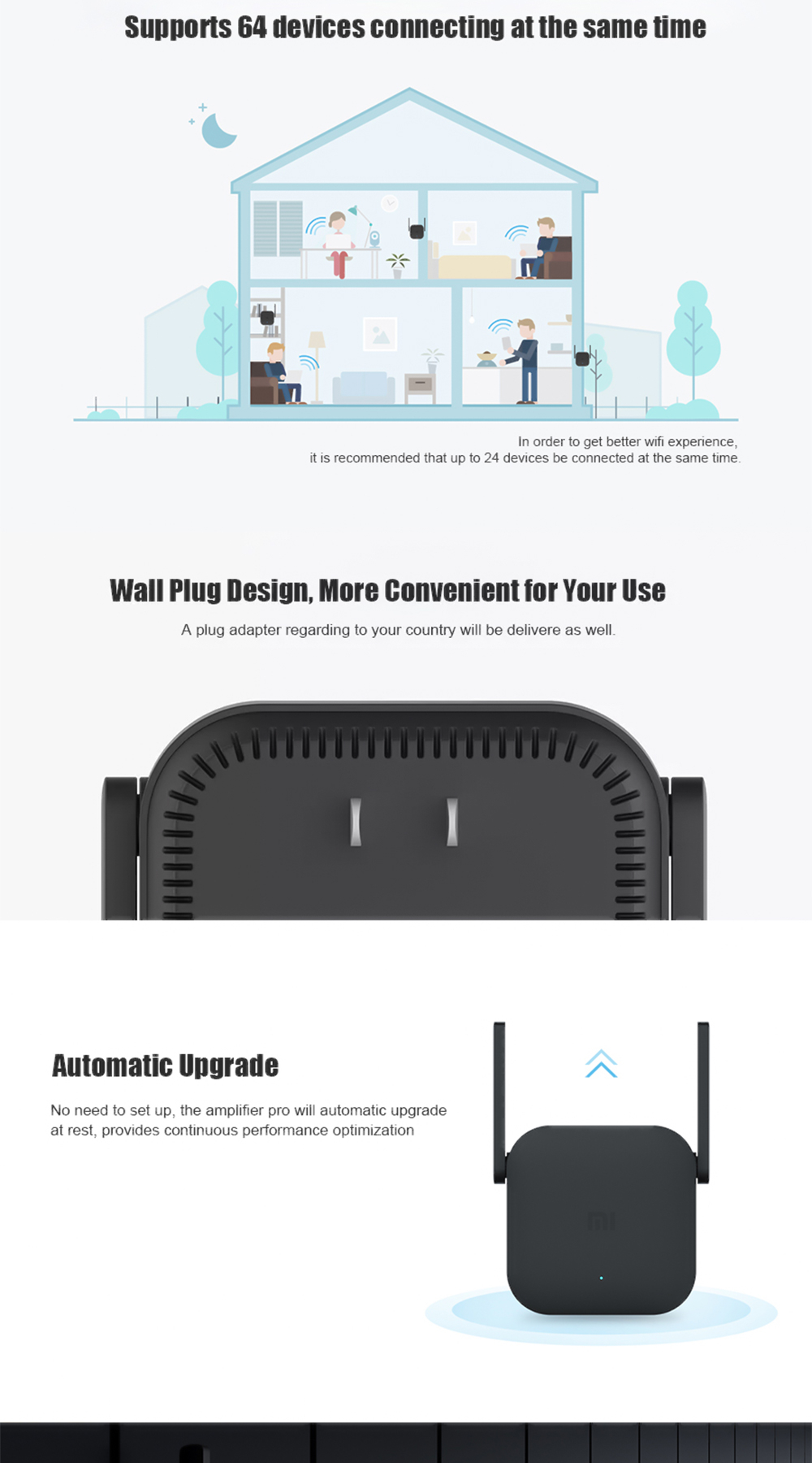 Xiaomi R03 WiFi Amplifier Pro 300Mbps 2.4GHZ with 2 Antenna Network ...