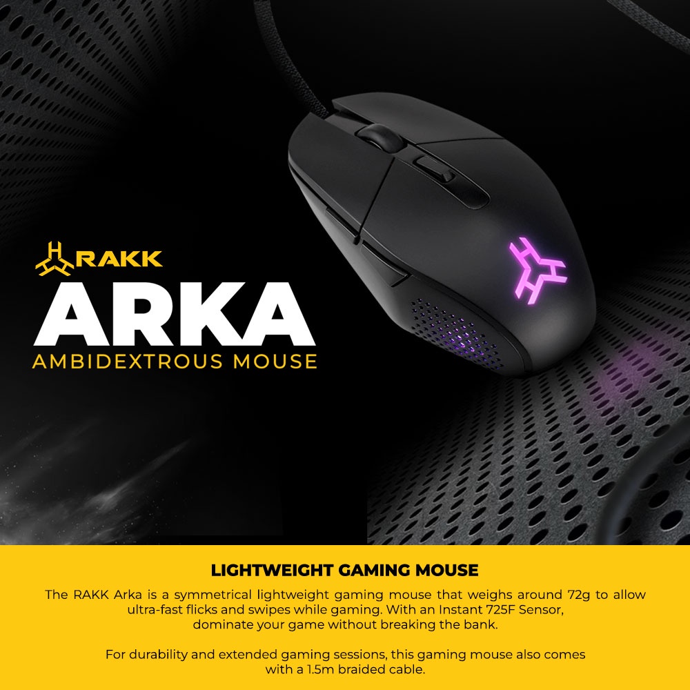 RAKK ARKA RGB Gaming Mouse| Lightweight| Black | Shopee Philippines