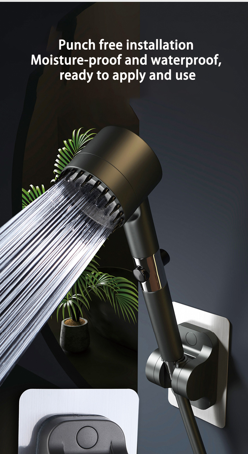 H&W Water Saving Shower Head 3 Modes Adjustable High Pressure Shower ...