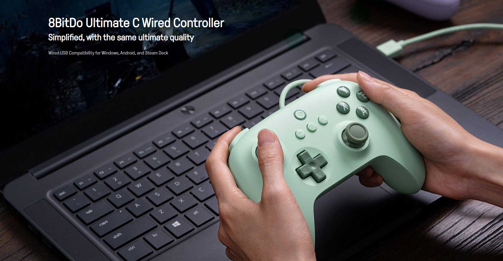 8BITDO Ultimate C Wired Controller (Green Edition) (Windows/Android ...