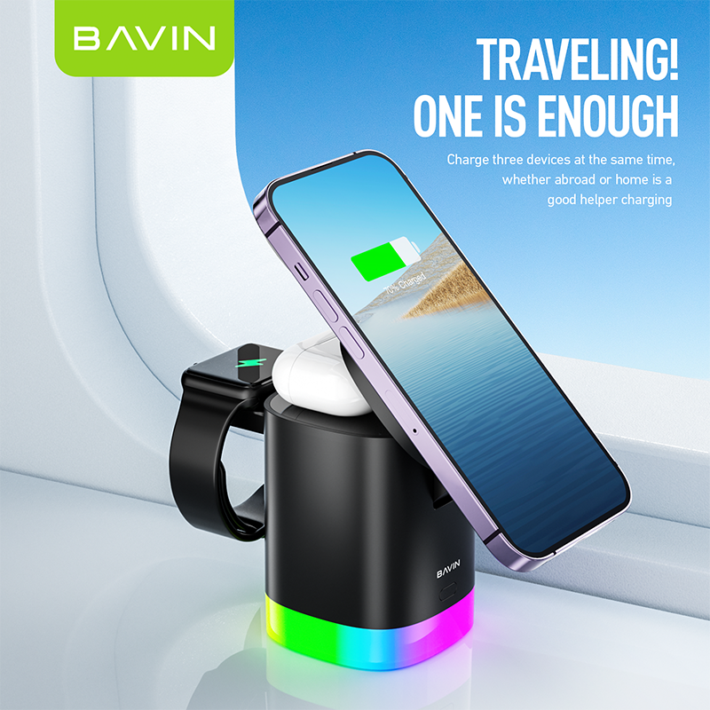 BAVIN PC1033 in Magnetic Wireless Charger Fast Charging Dock