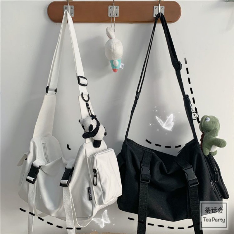 Mumu 2059 Unisex Japanese Harajuku Canvas Sling Bag Sports Hip hop Bags For Women Men Shopee Philippines