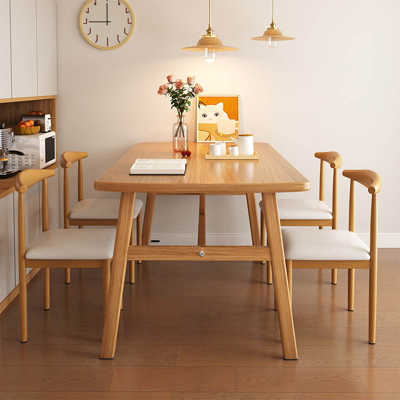 Nordic Solid Wood Dining Table And Chair Set Dining Table set 4/6