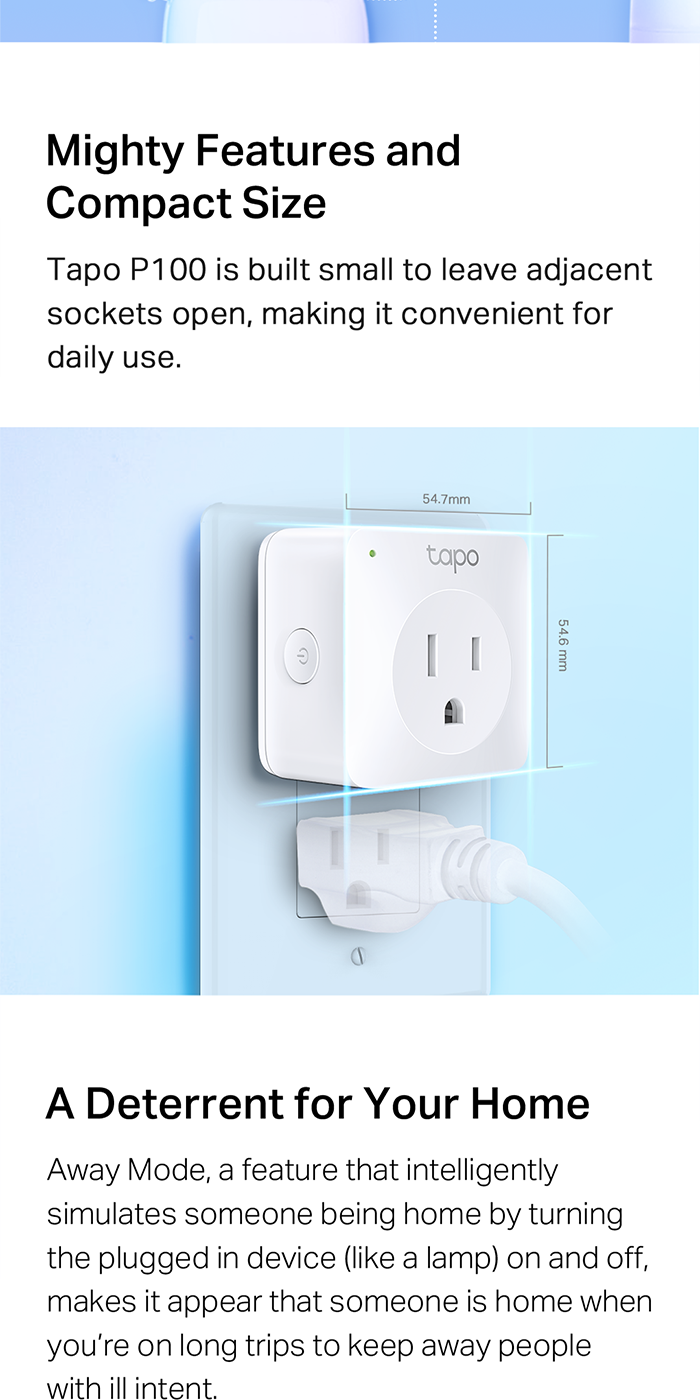 TP-Link | Tapo P100 | Socket | Smart Plug Outlet | Smart Home Devices ...
