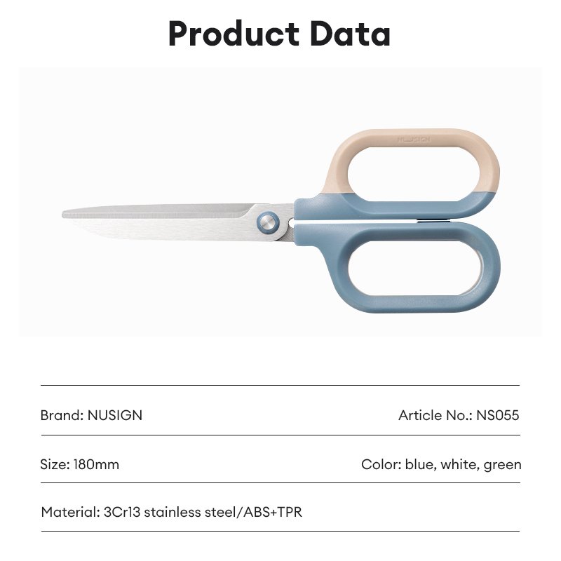 Nusign by Deli ENS055 Scissors Stainless Steel Cutter Household Shears ...
