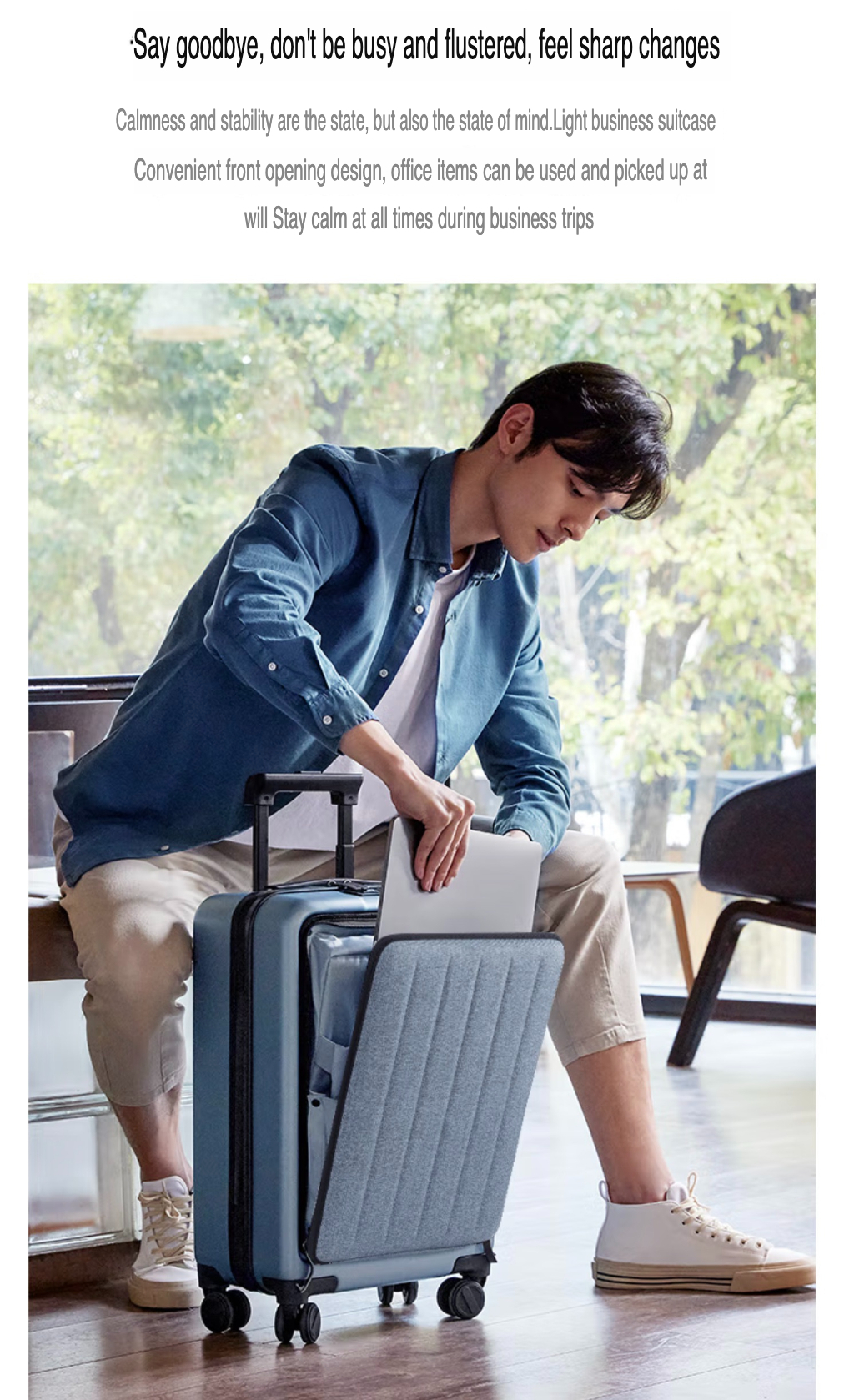 Xiaomi Ninetygo 90FUN Lightweight Business Suitcase Anti-Theft 15.6 ...