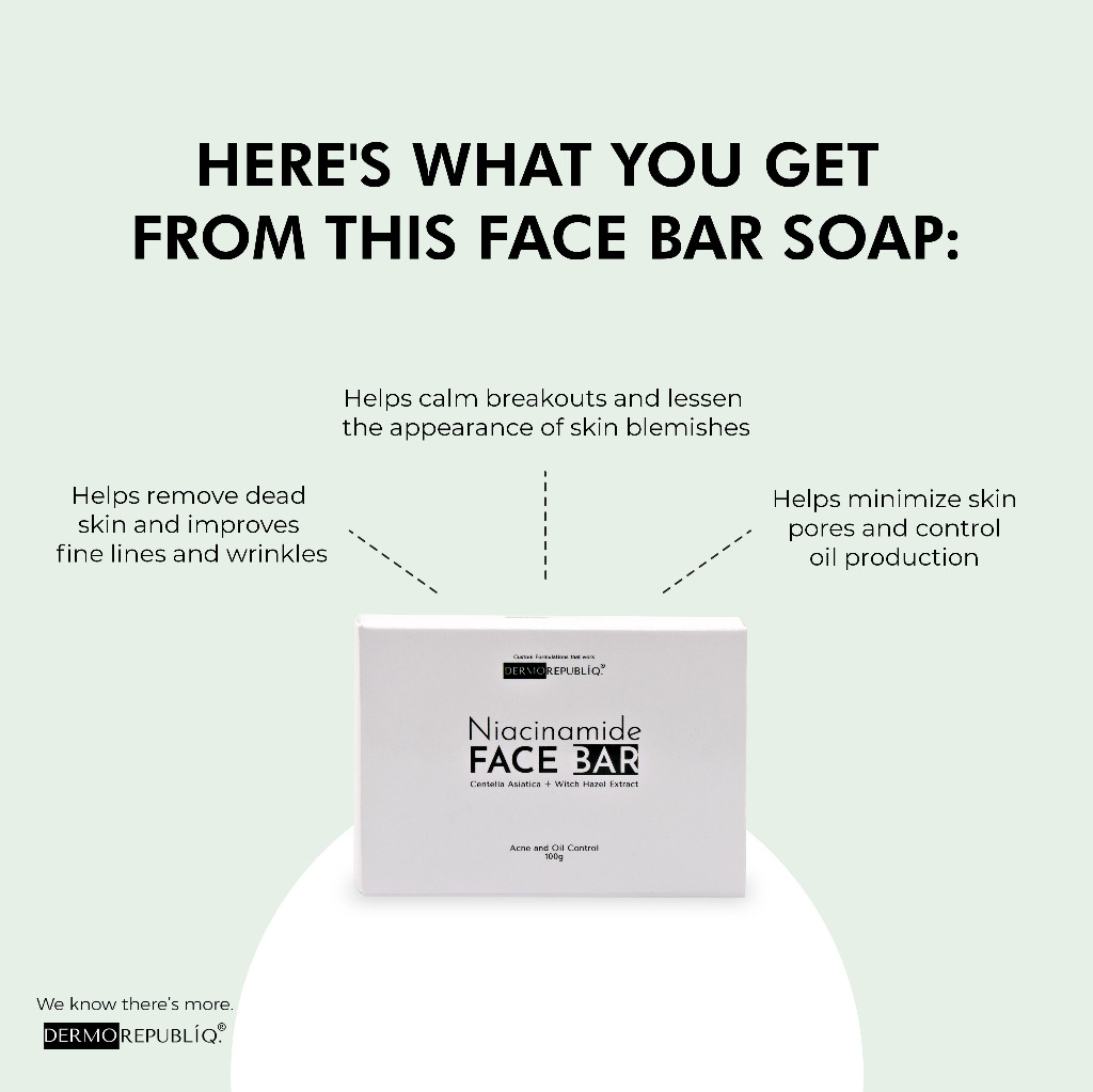 Dermorepubliq Niacinamide Clarifying Face Bar Soap - 100 G and 135 G ...