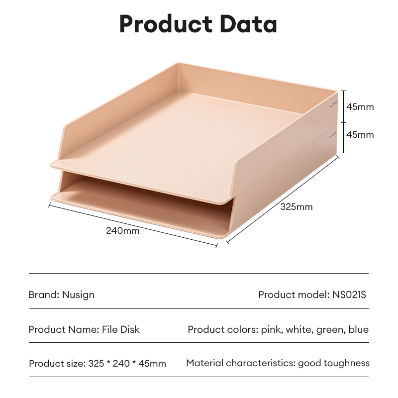 Nusign by Deli File Tray 2 Layers Organizer Magazine Paper Notebook ...