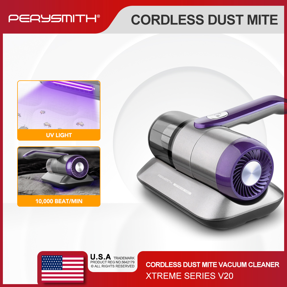 Cordless Dust Mite Vacuum Cleaner Xtreme Series PerySmith V20 Vavuum